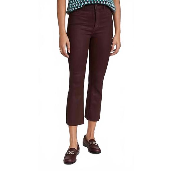 DL1961 Women's Bridget High Rise Bootcut Crop Jeans - Vintage Flare, Raw Hem, Sustainable & Contoured Waist